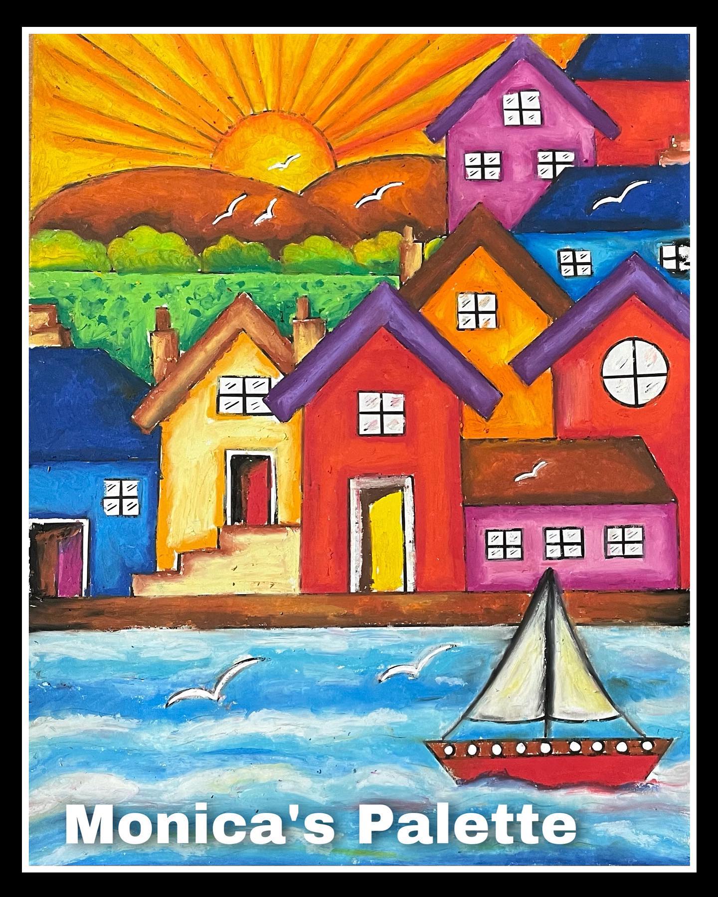 Coloring Page - River Buildings Coloring Page