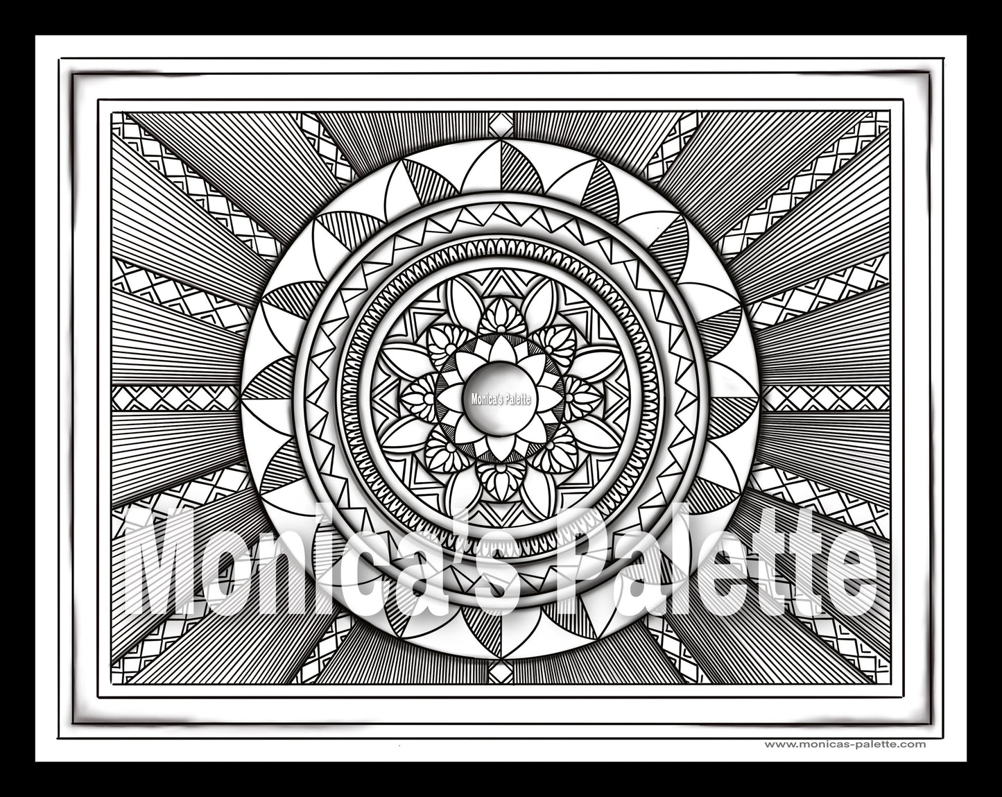 Coloring Page - Mandala Art Coloring Page