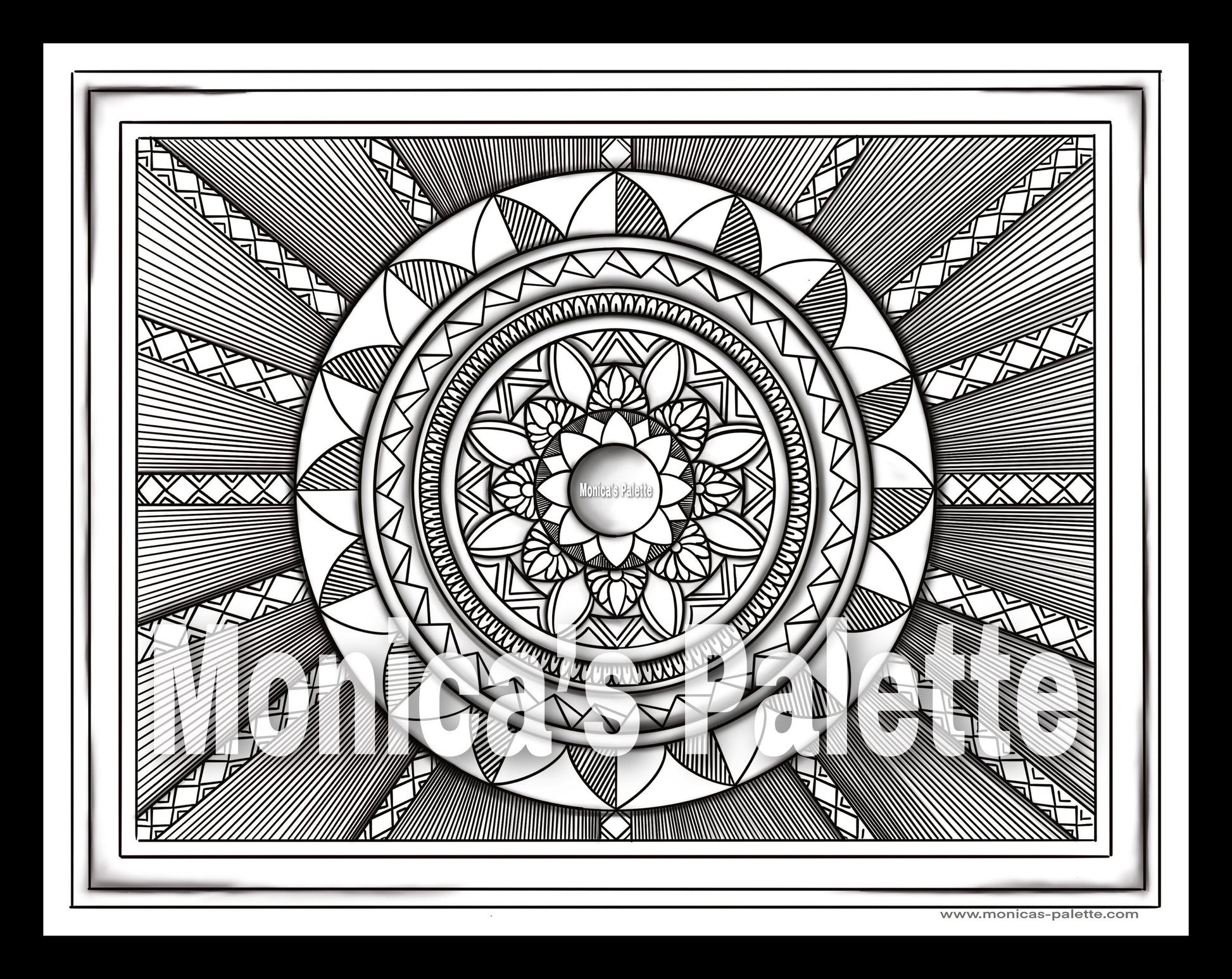 Coloring Page - Mandala Art Coloring Page