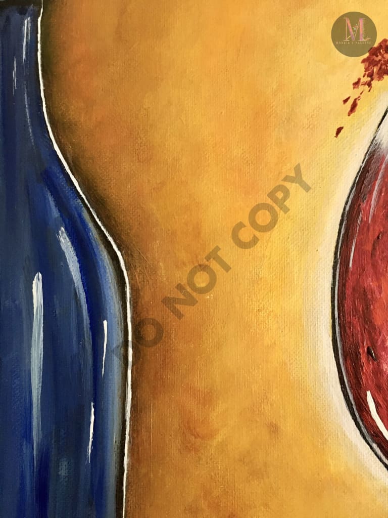 Four Panel Acrylic Painting - Close up