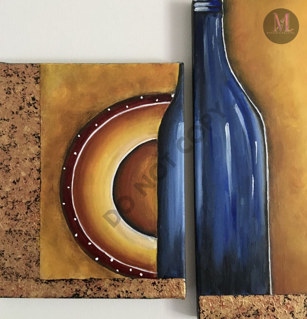 Four Panel Acrylic Painting - Close up