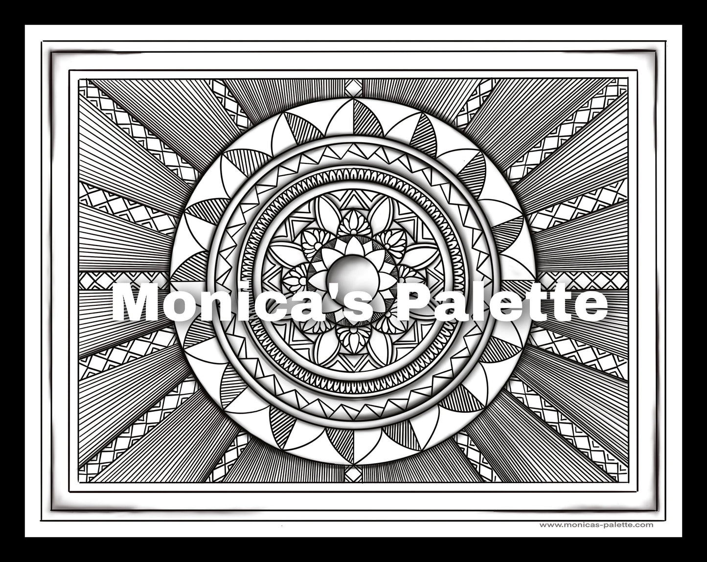 Coloring Page - Mandala Art Coloring Page