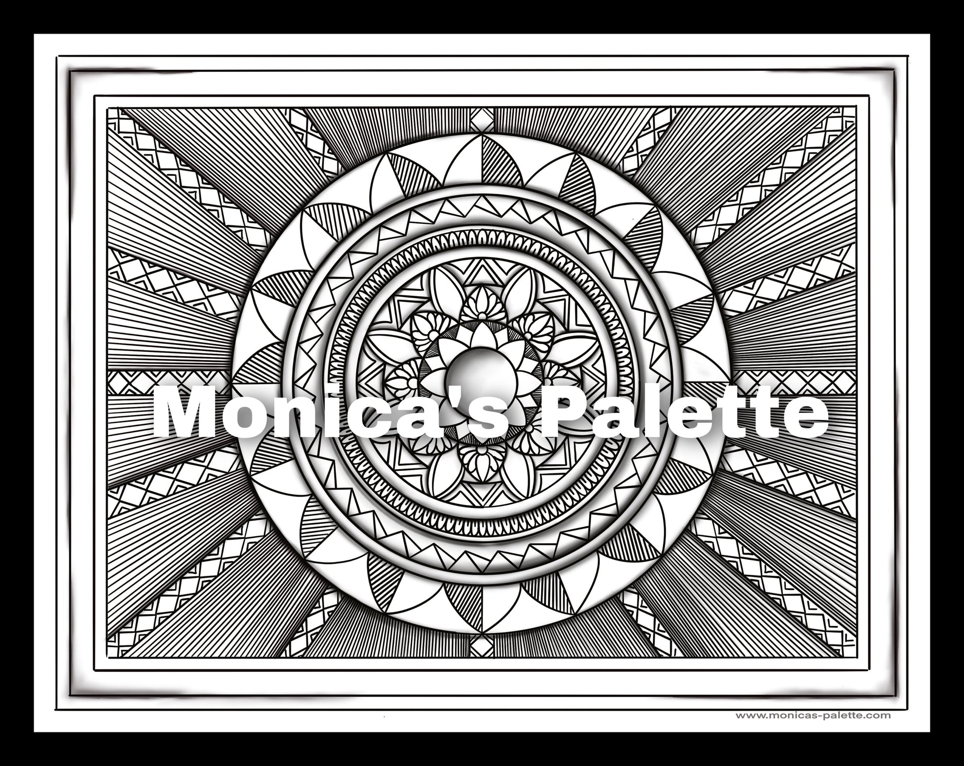 Coloring Page - Mandala Art Coloring Page