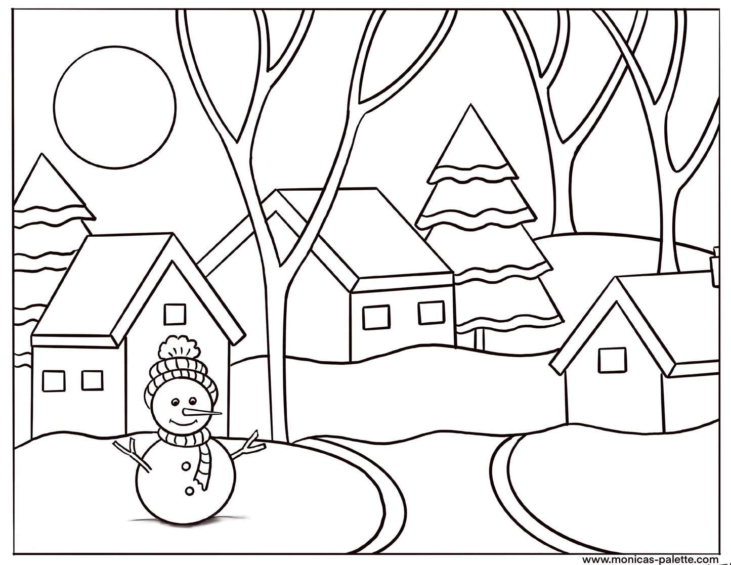 Coloring Page - Winter Season Coloring Page