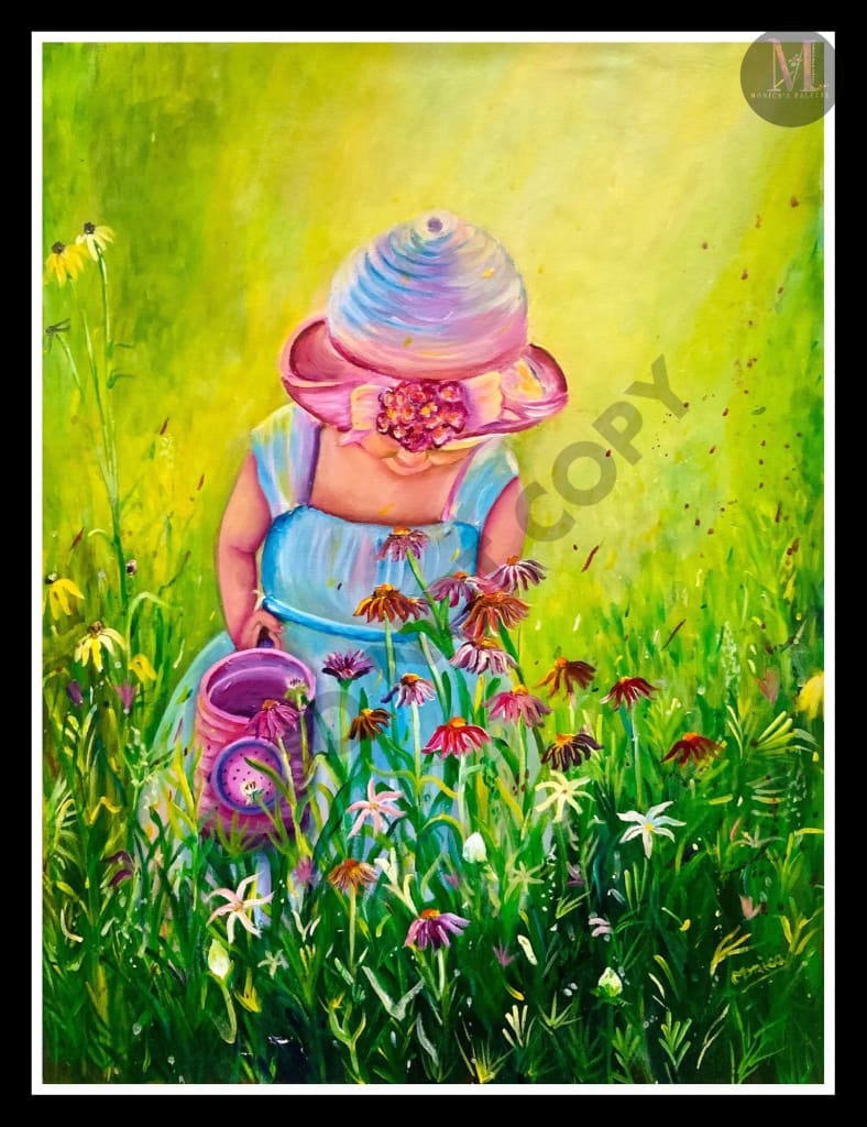 Girl in the Garden - Acrylic Photo