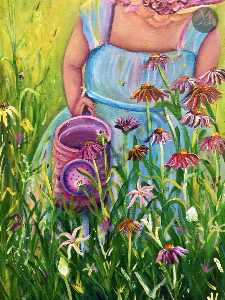 Girl in the Garden - Acrylic Photo