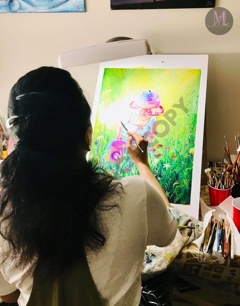 Girl in the Garden - In making