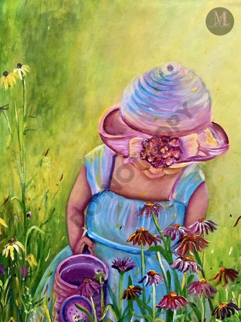 Girl in the Garden - Acrylic Photo