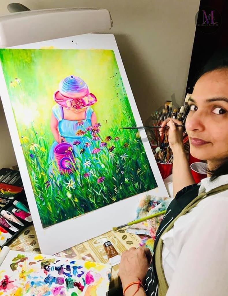 Girl in the Garden - In making