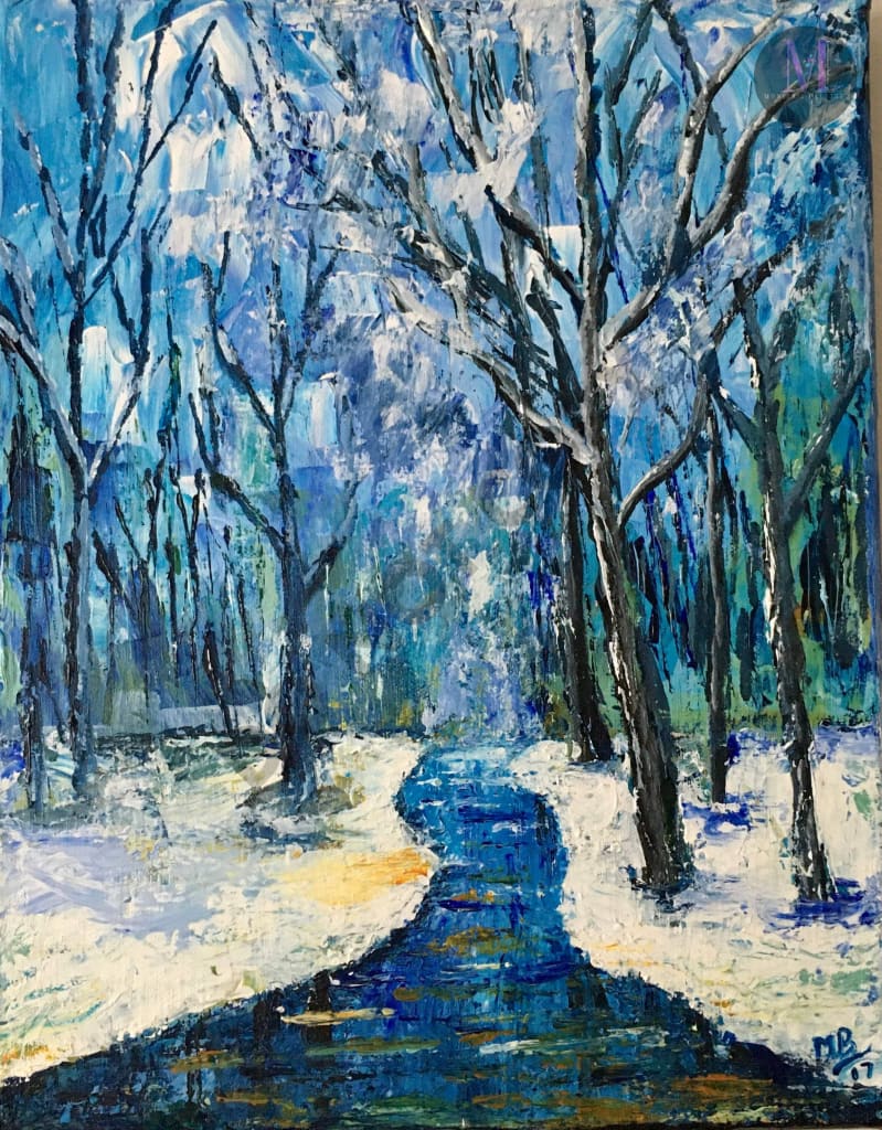 Abstract - Palette Knife Painting Wall Decor