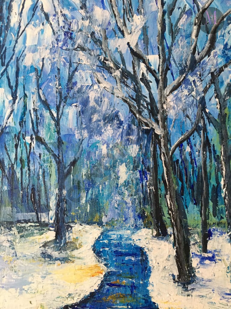 Abstract - Palette Knife Painting Wall Decor