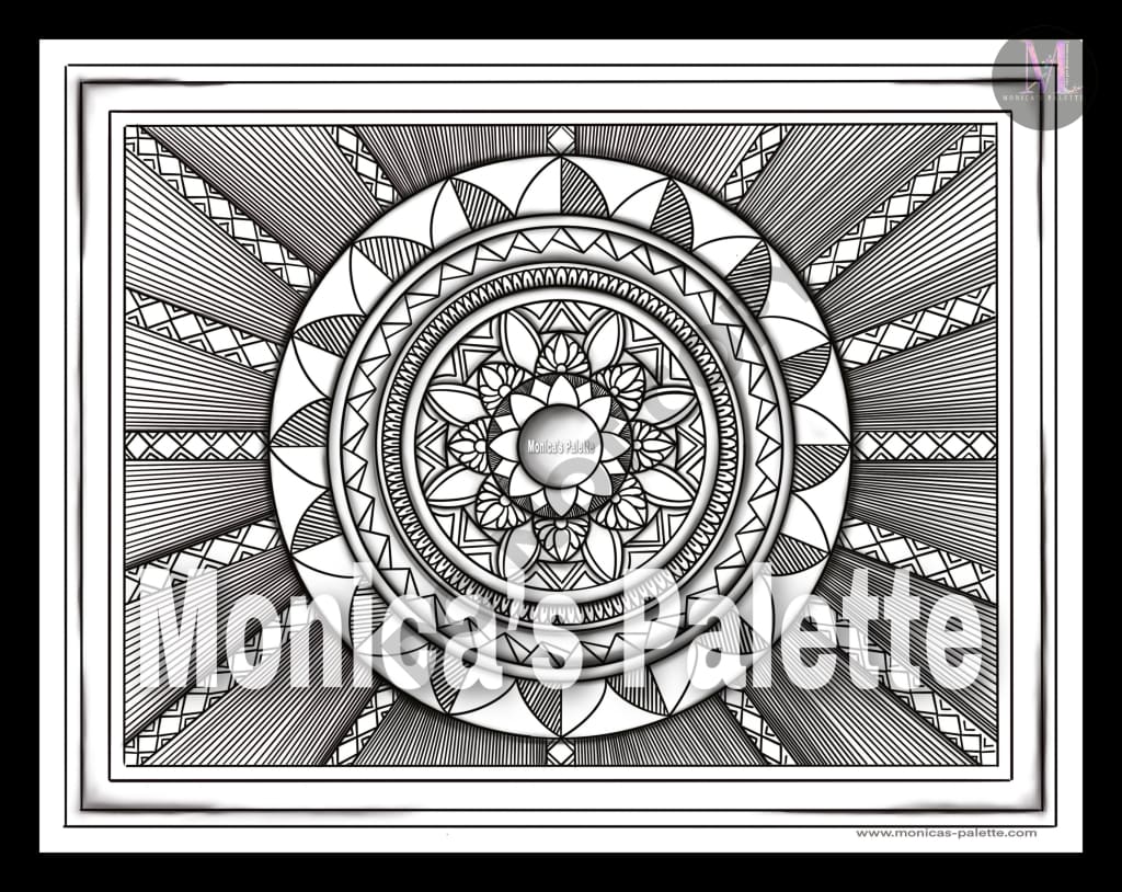 Coloring Page - Mandala Art Coloring Page
