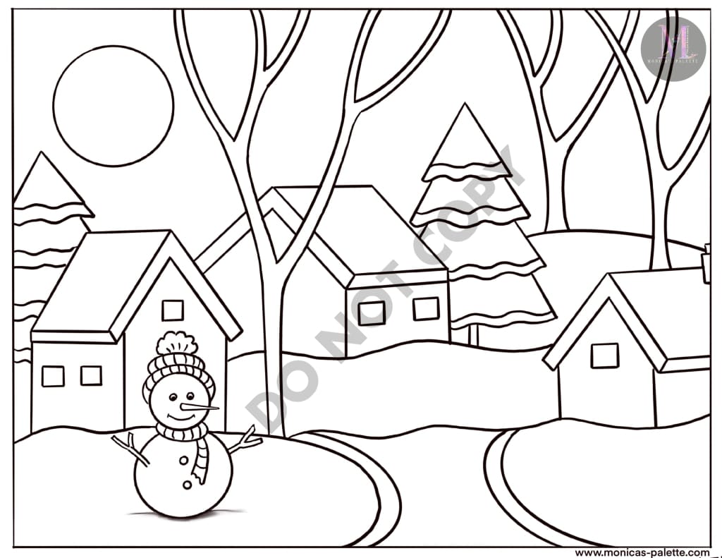 Coloring Page - Winter Season Coloring Page