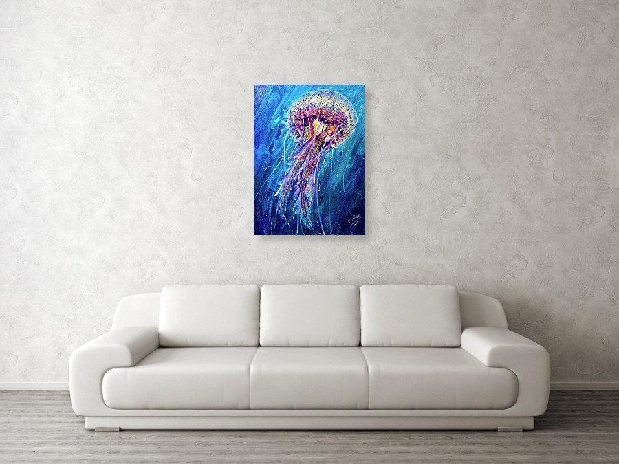 Magical World Jellyfish Acrylic Painting
