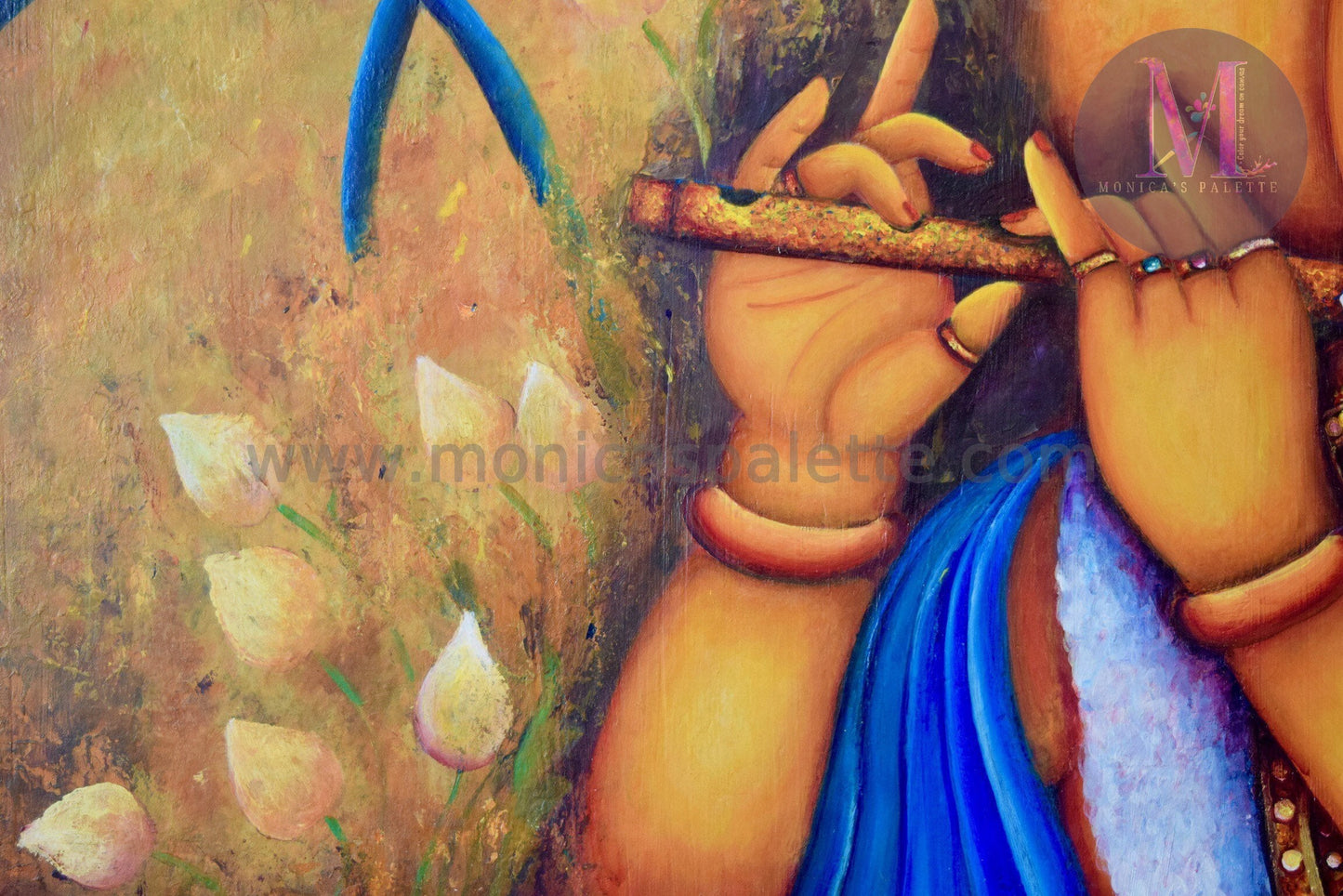 Lord Ganesha Original Acrylic Painting And Canvas Prints