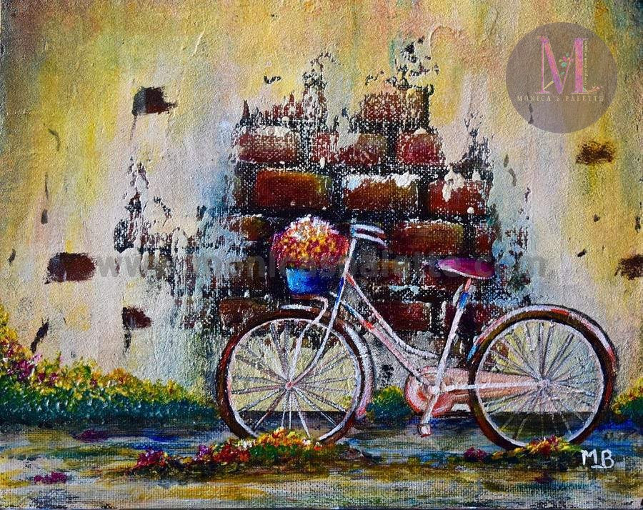 Memory Lane - Acrylic Original Painting Canvas Print / 16X20