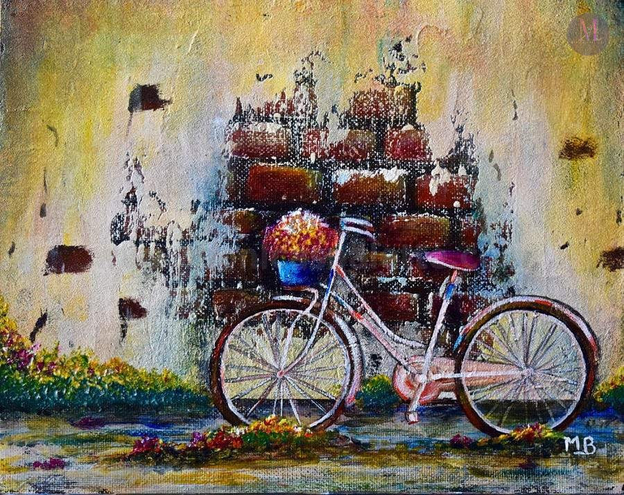 Memory Lane - Acrylic Original Painting Canvas Print / 16X20