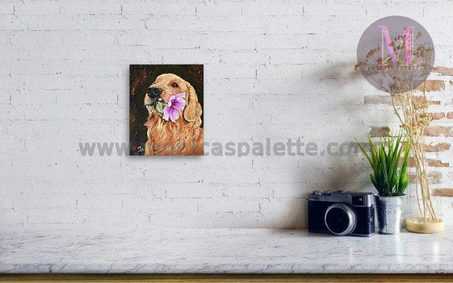 Custom Pet Portrait Handmade On Acrylic Painting