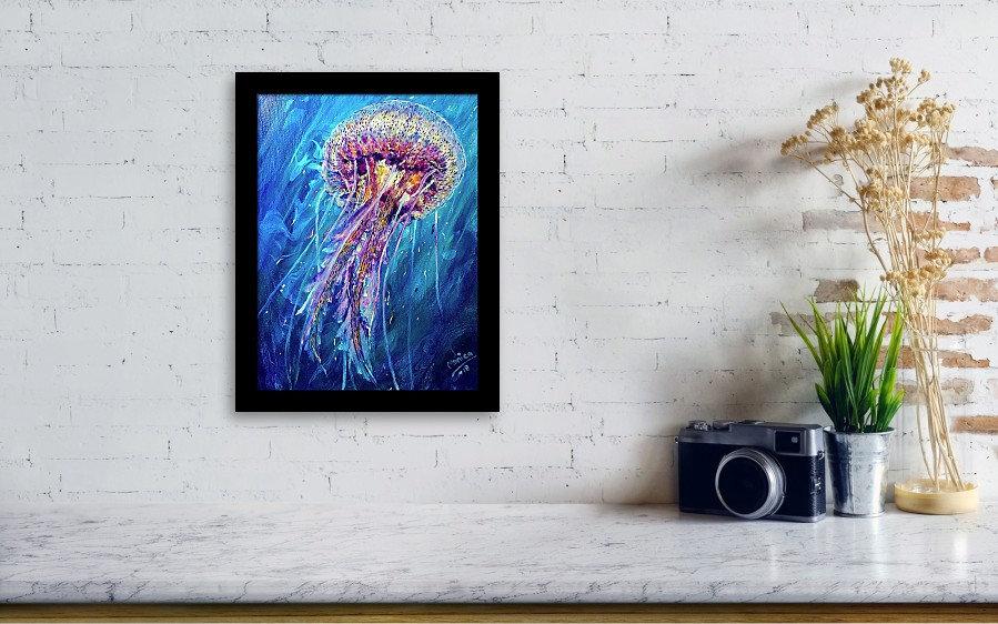 Magical World Jellyfish Acrylic Painting