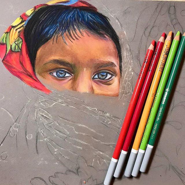 Innocence - Pastel Original Painting Sheet