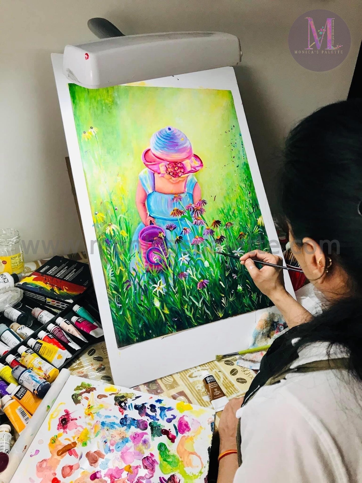 Girl in the Garden - In making