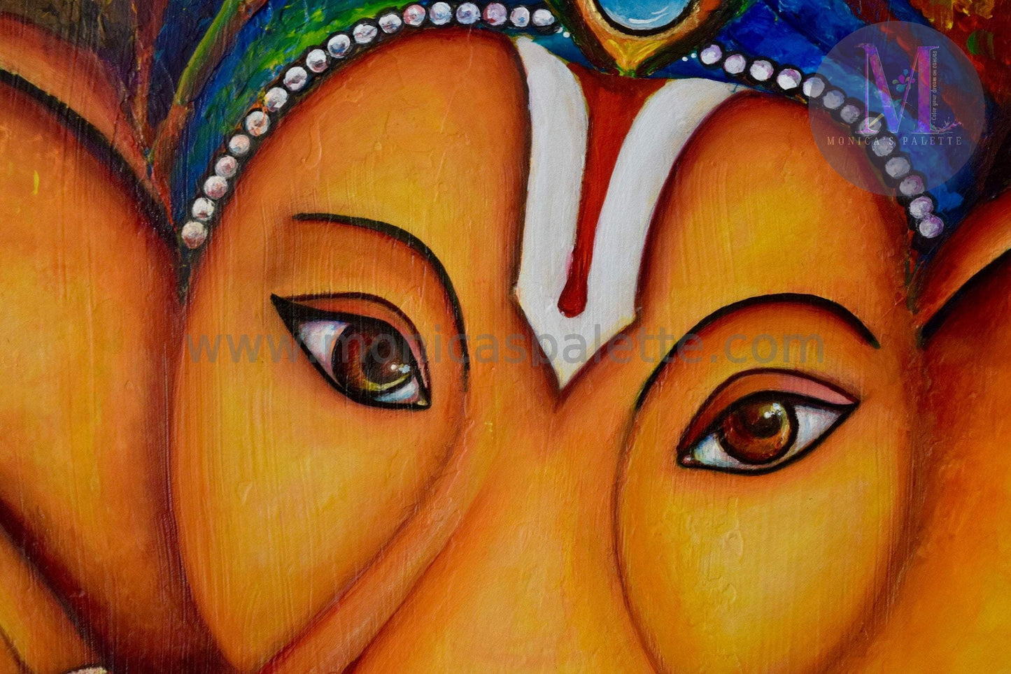 Lord Ganesha Original Acrylic Painting And Canvas Prints