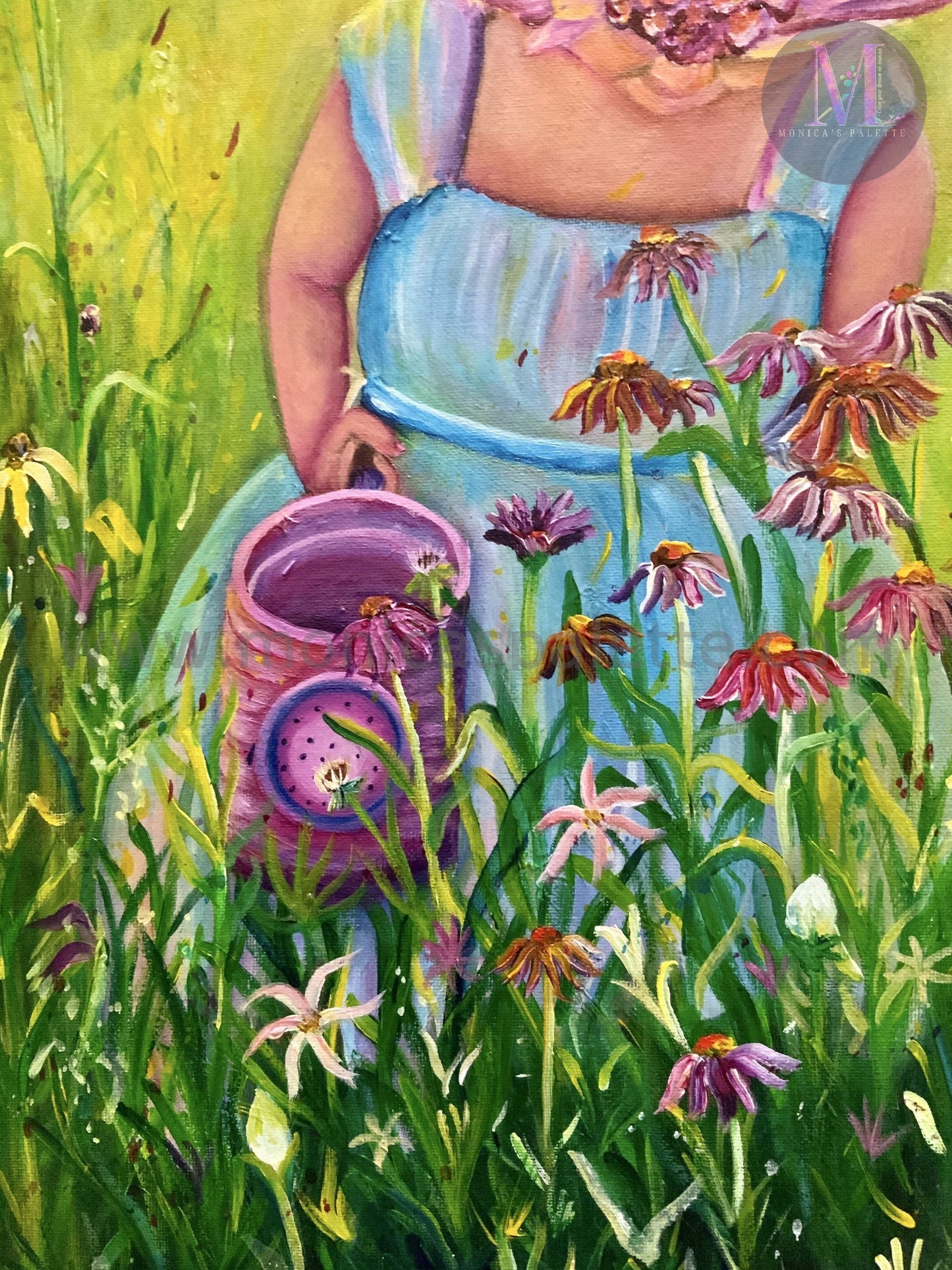 Girl in the Garden - Acrylic Photo