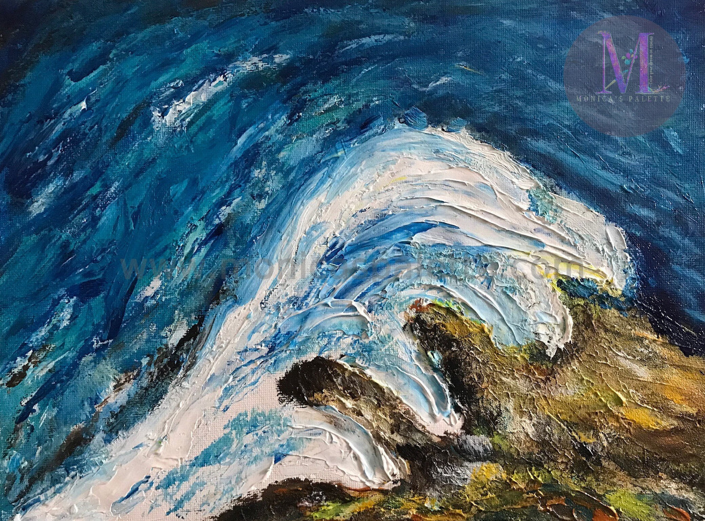 Waves - Abstract Original Handmade Acrylic Painting