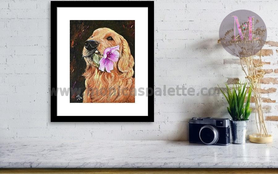 Custom Pet Portrait Handmade On Acrylic Painting