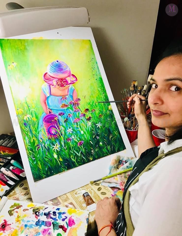 Girl in the Garden - In making