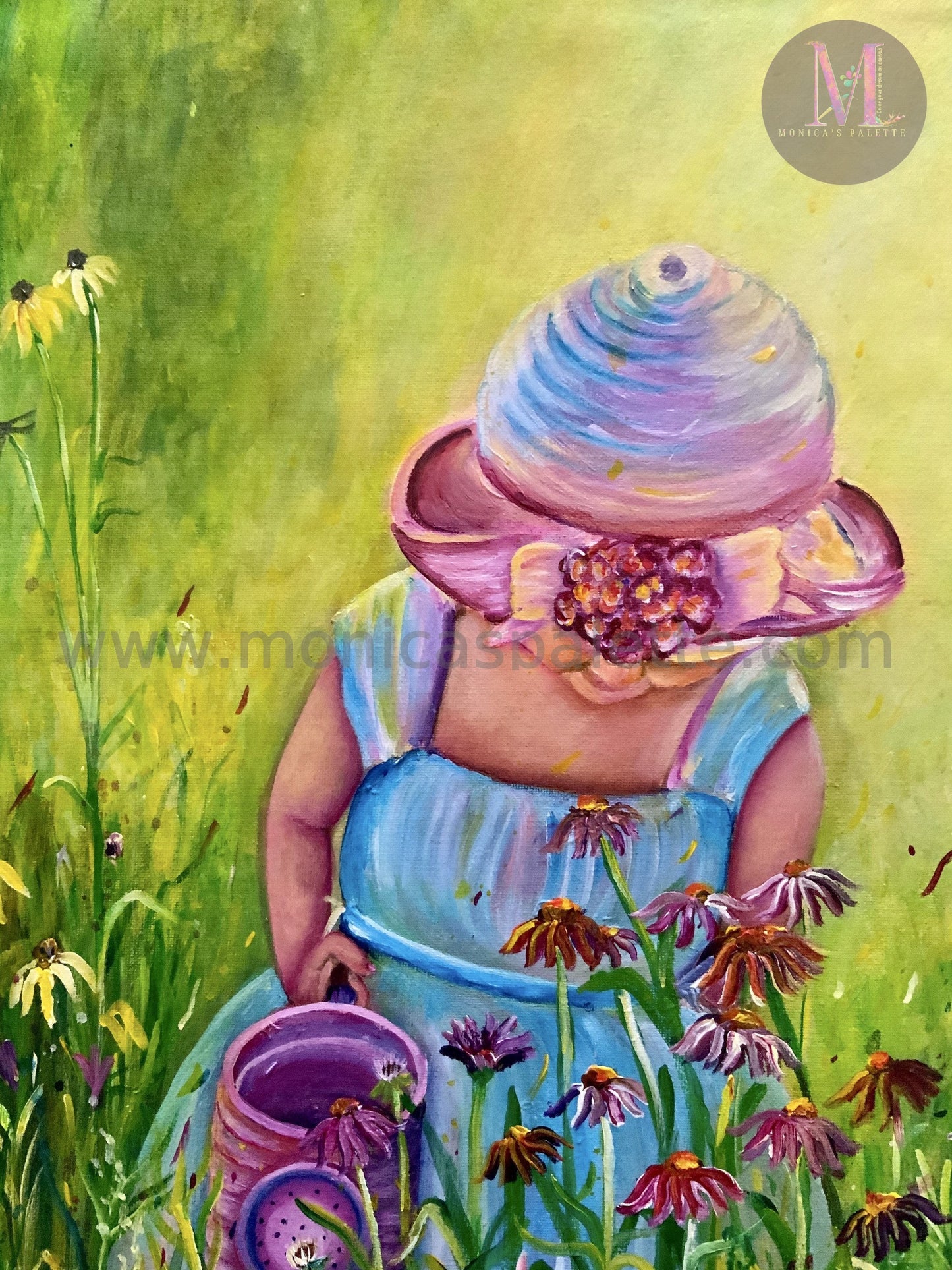 Girl in the Garden - Acrylic Photo