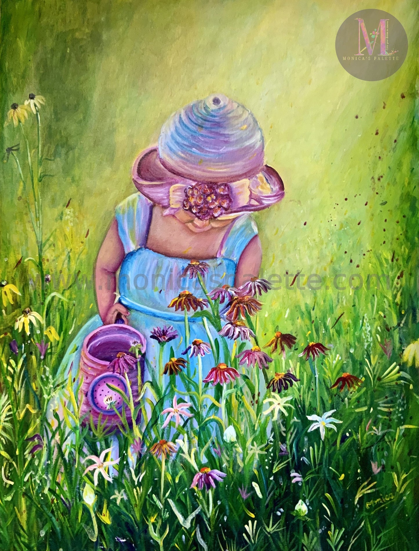 Girl in the Garden - Acrylic Photo