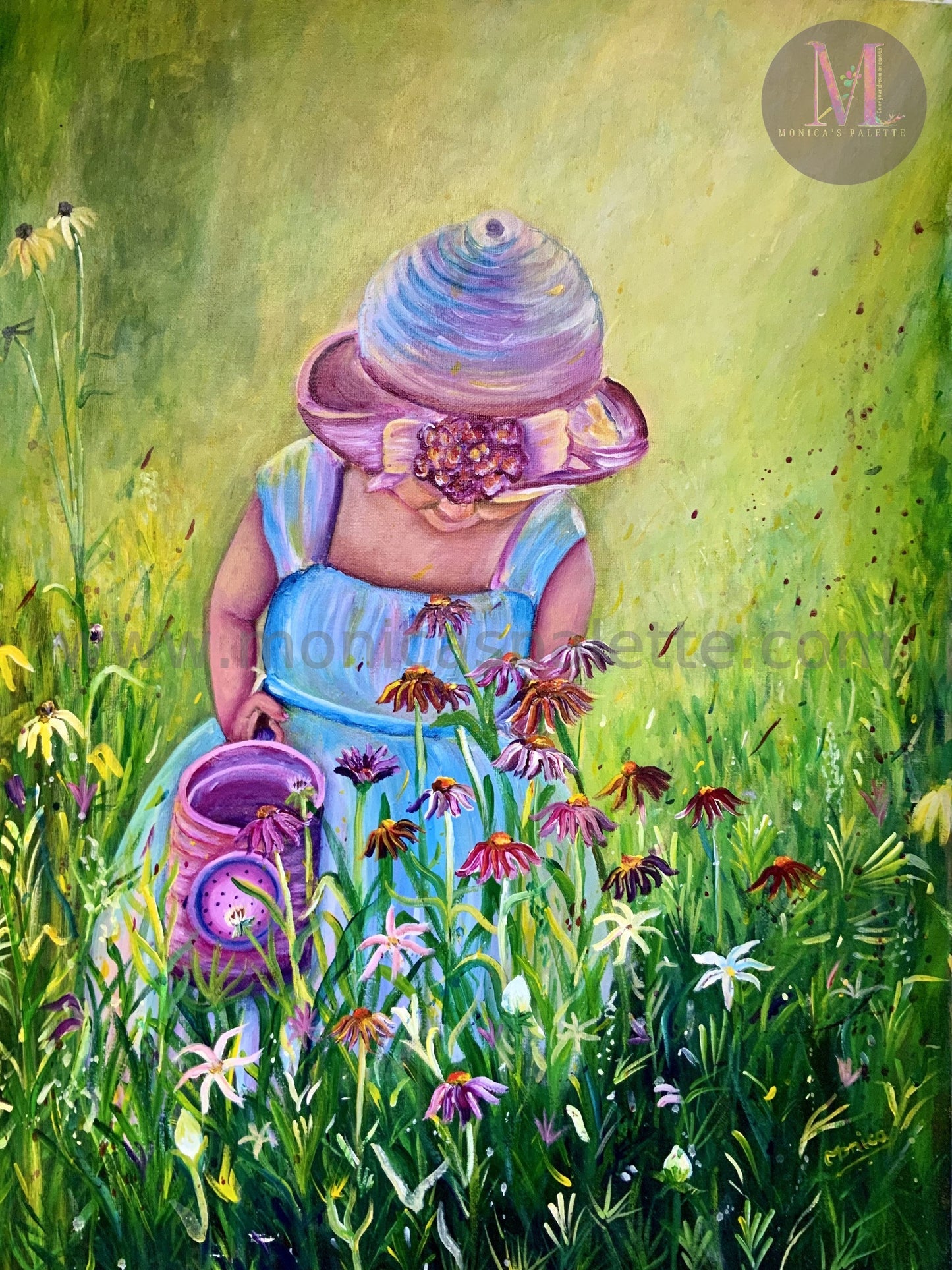 Girl in the Garden - Acrylic Photo
