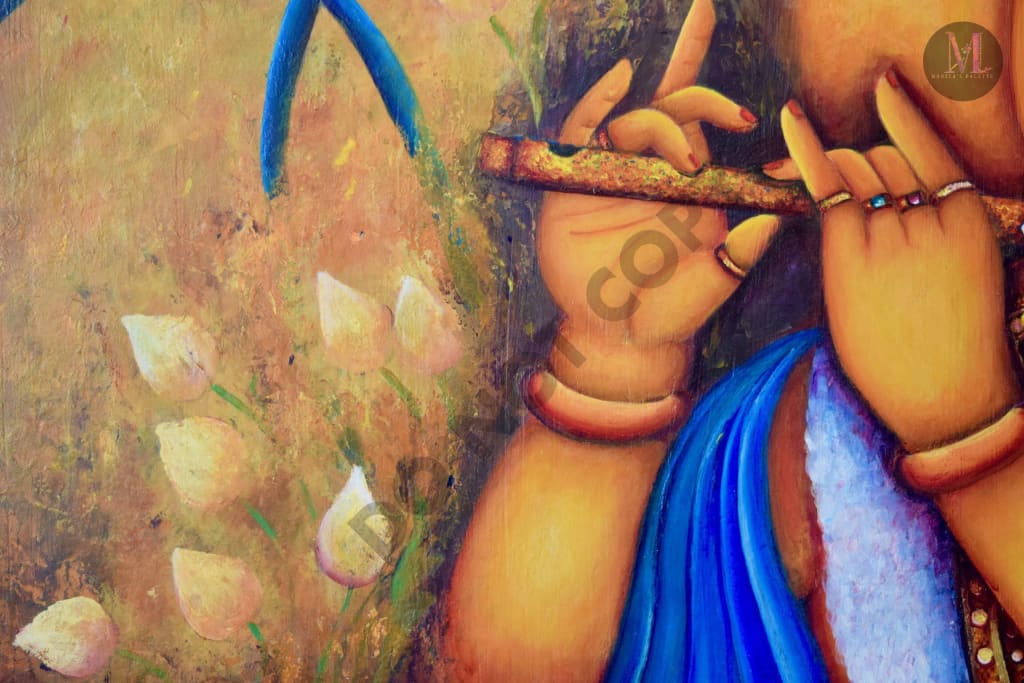 Lord Ganesha Original Acrylic Painting And Canvas Prints