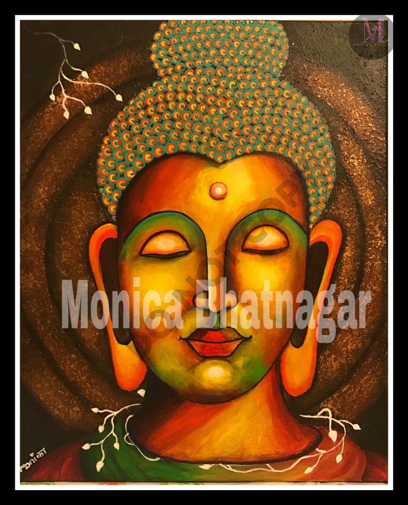 Printable Abstract Buddha Color The Painting Coloring Page