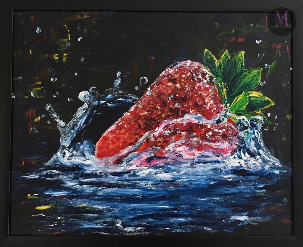 Strawberry - Acrylic Original Painting / 16X20