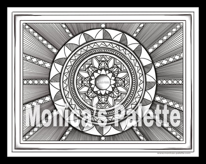 Coloring Page - Mandala Art Coloring Page