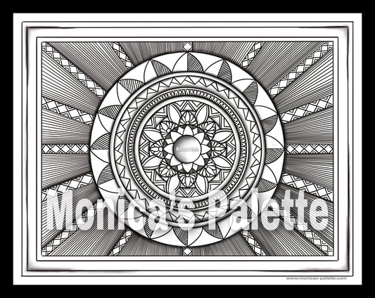 Coloring Page - Mandala Art Coloring Page