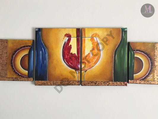 Four Panel Acrylic Painting - Full Painting