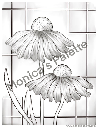 Coloring Page - Daisies Coloring Page