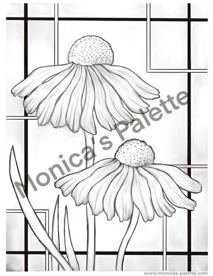 Coloring Page - Daisies Coloring Page
