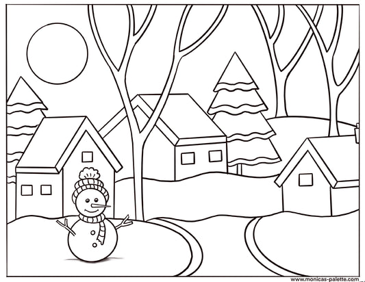 Coloring Page - Winter Season Coloring Page
