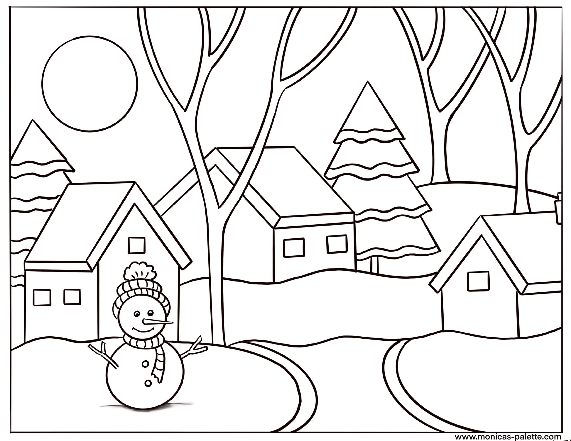 Coloring Page - Winter Season Coloring Page