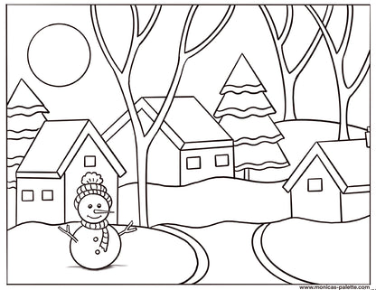 Coloring Page - Winter Season Coloring Page
