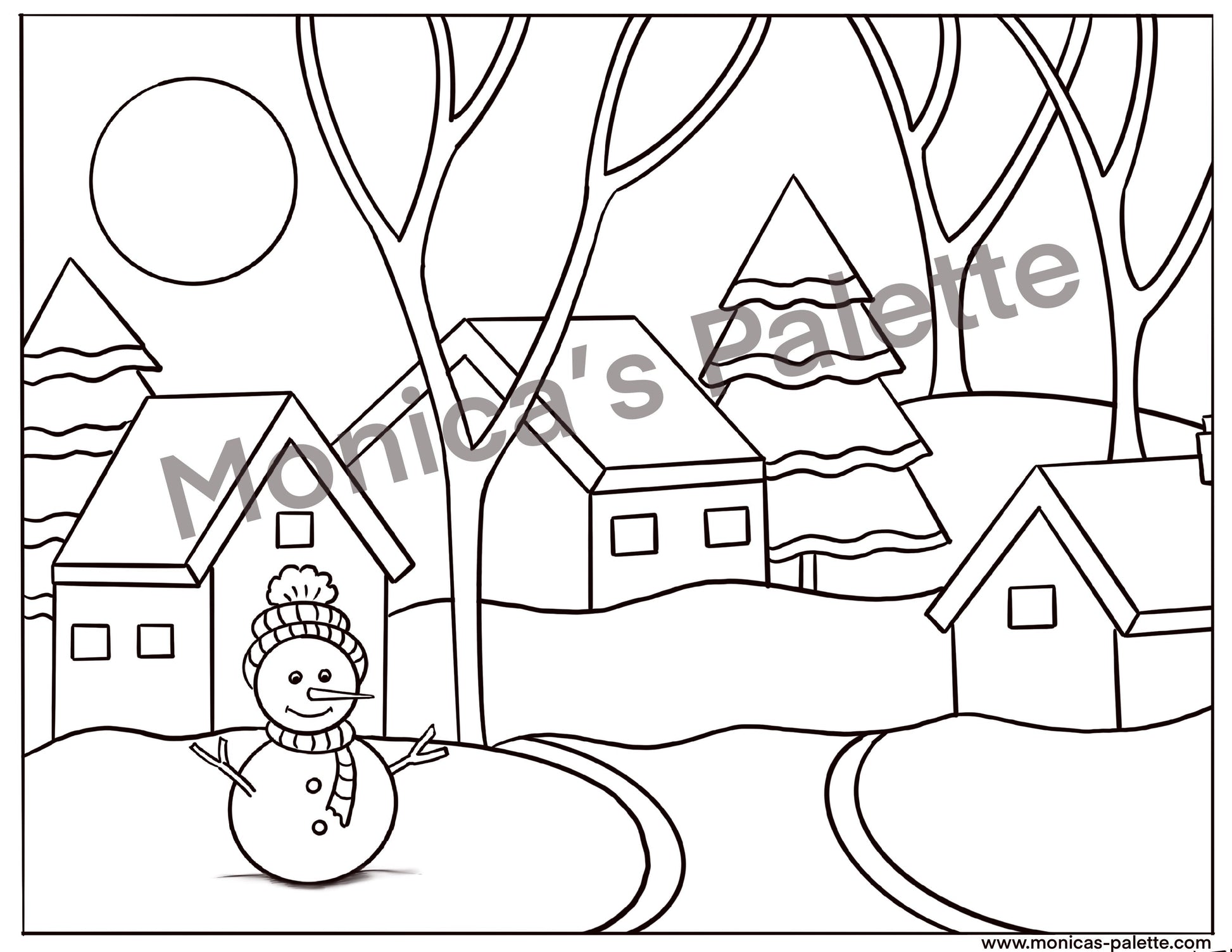 Coloring Page - Winter Season Coloring Page