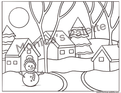 Coloring Page - Winter Season Coloring Page