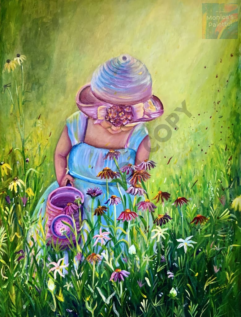 Girl in the Garden - Acrylic Photo