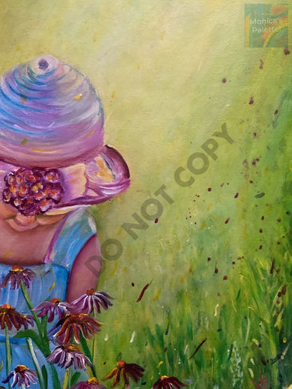 Girl in the Garden - Acrylic Photo