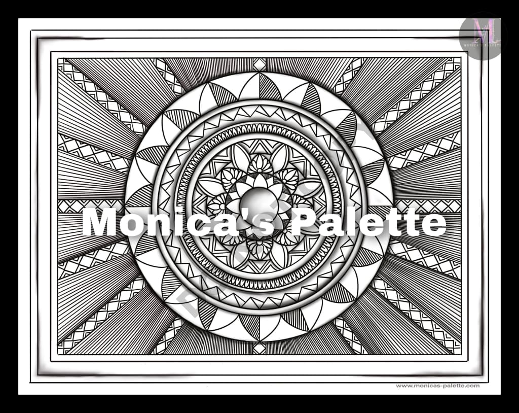 Coloring Page - Mandala Art Coloring Page