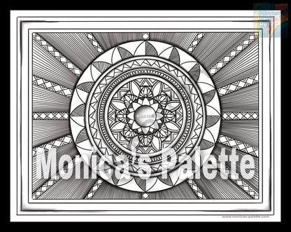 Coloring Page - Mandala Art Coloring Page